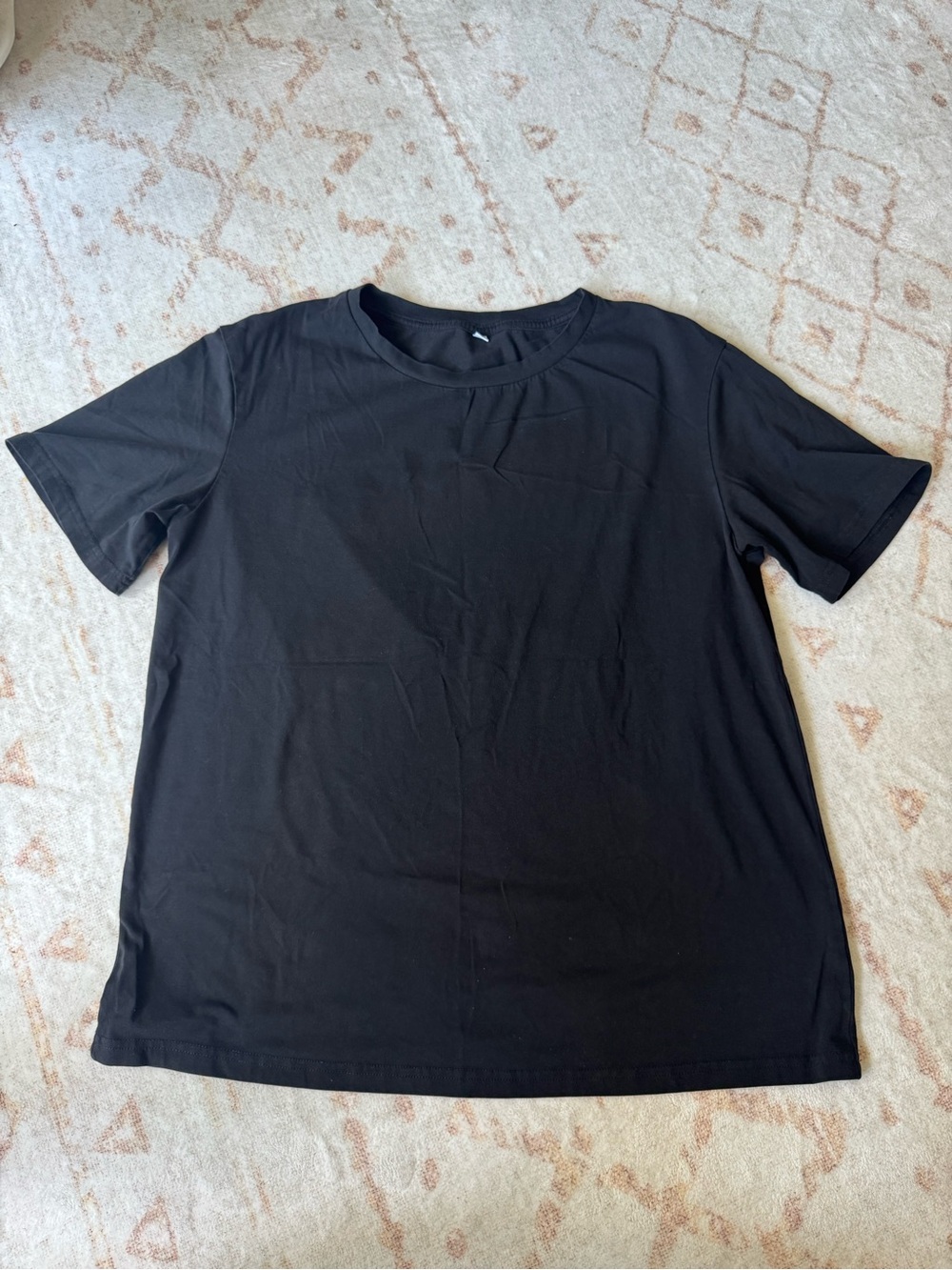 Black Men's Crew Neck T‑Shirt